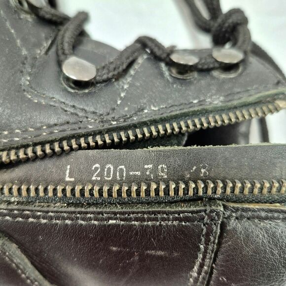 NexGen Men\'s Black Leather Lace-Up Motorcycle Biker Boots Size 8 Vintage main image 5